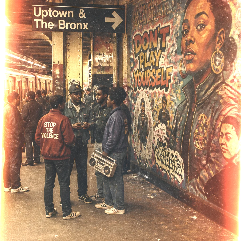 1980s NYC subway street-art scene — Vintage